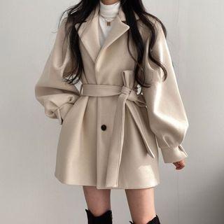 Sashed Woolen Jacket