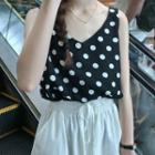 Dotted Tank Top / Wide Leg Shorts