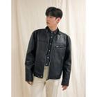 Boxy Faux-leather Jacket