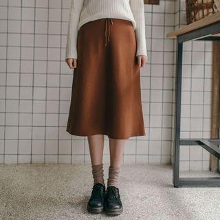 Midi Knitted A-line Skirt