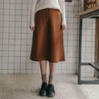 Midi Knitted A-line Skirt