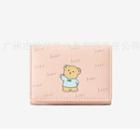 Bear Print Faux Leather Trifold Wallet