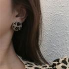 Leopard Print Disc Alloy Earring