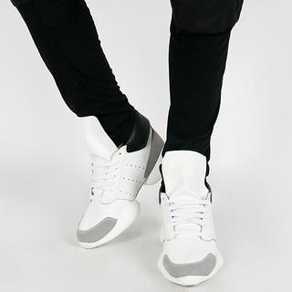 Faux-leather Color-block Sneakers