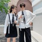 Couple Matching Long-sleeve Shirt / Tie / Suspender Mini Skirt / Pants