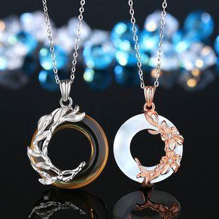 Faux Gemstone Pendant Sterling Silver Necklace (various Designs)