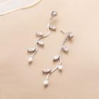 925 Sterling Silver Rhinestone Branches Dangle Earring 1 Pair - Earrings - One Size