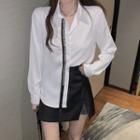Plain Shirt / Paneled A-line Skirt