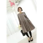 Cotton Check A-line Dress