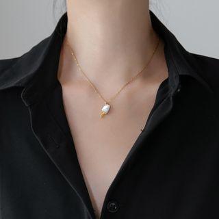Popsicle Shell Pendant Alloy Necklace