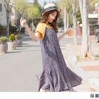 Spaghetti-strap Pattern Mermaid Dress