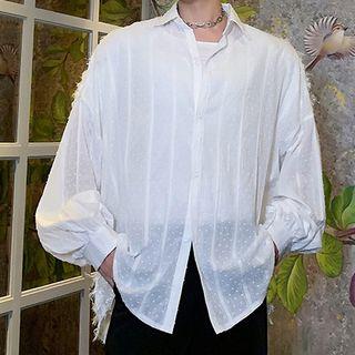 Single-breasted Fringed Blazer