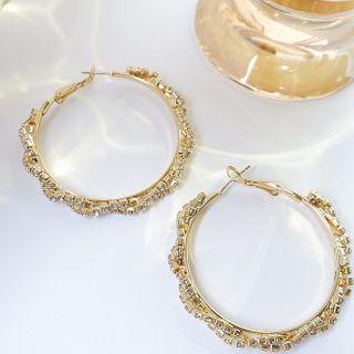 Opening Diamond Earring As Shown In Figure - One Size