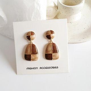 Retro Panel Dangle Earring