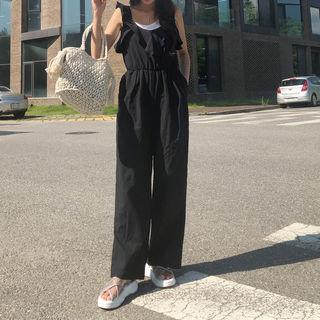 Ruffled Cotton Jumpsuit