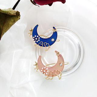 Crown & Moon Hair Clip