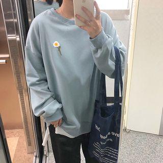 Flower Embroidery Sweatshirt