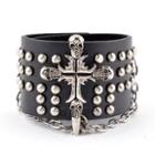 Metal Cross & Studded Bracelet