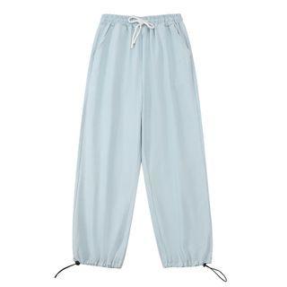Bungee Cord Harem Jeans Light Blue - One Size