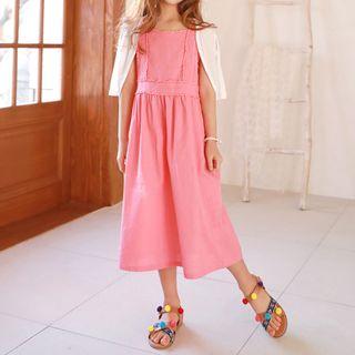 Family Matching Sleeveless Plain Dress