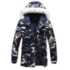 Couple Matching Camo Print Hooded Padded Coat