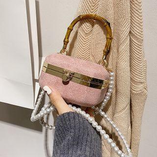 Faux Pearl Mini Crossbody Box Bag