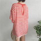 Open Back Striped Tee