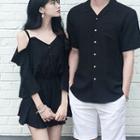 Couple Matching Shirt / 3/4-sleeve Mini Dress / Shorts