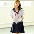 Sailor Collar Top / Pleated Skirt