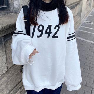 Turtleneck Loose-fit Fleece Sweatshirt