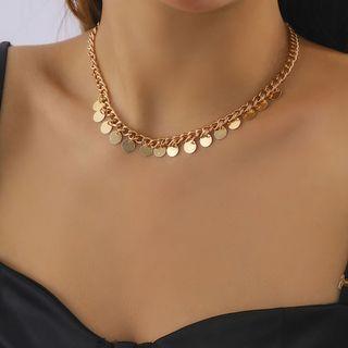 Disc Fringed Necklace
