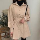 Corduroy Shirtdress With Belt