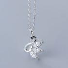Swan 925 Sterling Silver Necklace S925 Silver - Silver - One Size