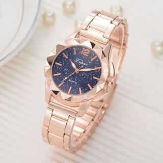 Glitter Alloy Bracelet Watch