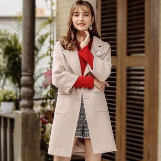 Embellished Single-breasted Coat
