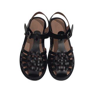 Low-heel Woven Sandals