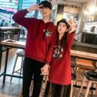 Couple Matching Embroidered Hoodie / Mock Two-piece Hoodie Dress