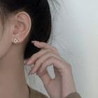 Rhinestone 925 Sterling Silver Triangle Earring