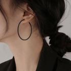 Open Hoop Earring 1 Pair - Open Hoop Earring - Black - One Size