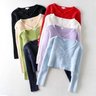 Furry V-neck Cardigan - 6 Colors