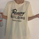 Lettering Printed Oversize T-shirt
