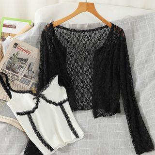 Set: Lace Jacket + Spaghetti Strap Top