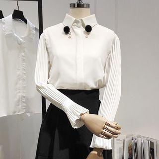 Pom Pom Chiffon Shirt