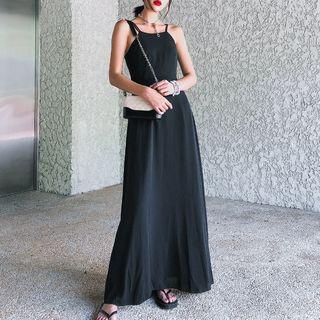 Plain Strappy Maxi Sun Dress