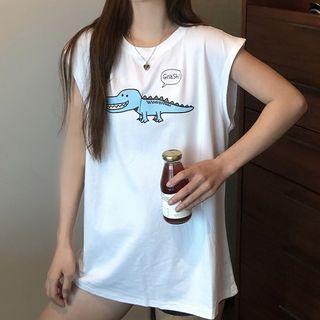 Alligator Print Tank Top