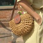 Woven Crossbody Bag Camel - One Size