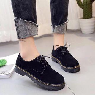 Contrast Stitching Oxford Shoes