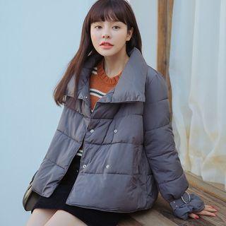 Hoop Detail Cropped Padded Jacket