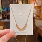 Cube Stainless Steel Necklace X117 - Rose Gold - One Size