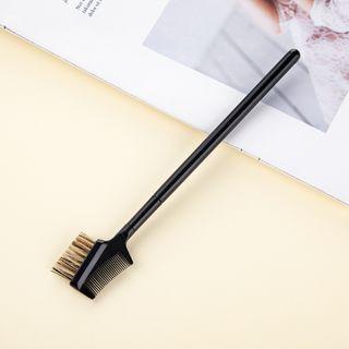 Dual Head Eyebrow Comb With Brush Eyebrow Comb With Brush - Black - One Size